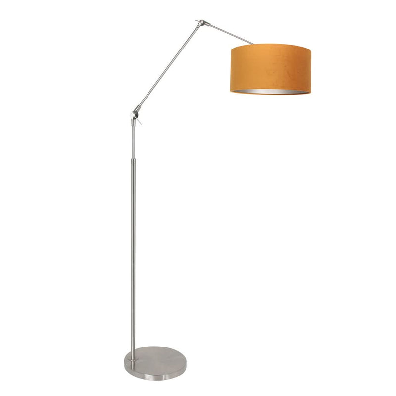 Lampe Sur Pied Velours Doré