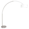 Lampe arquée en acier brossé