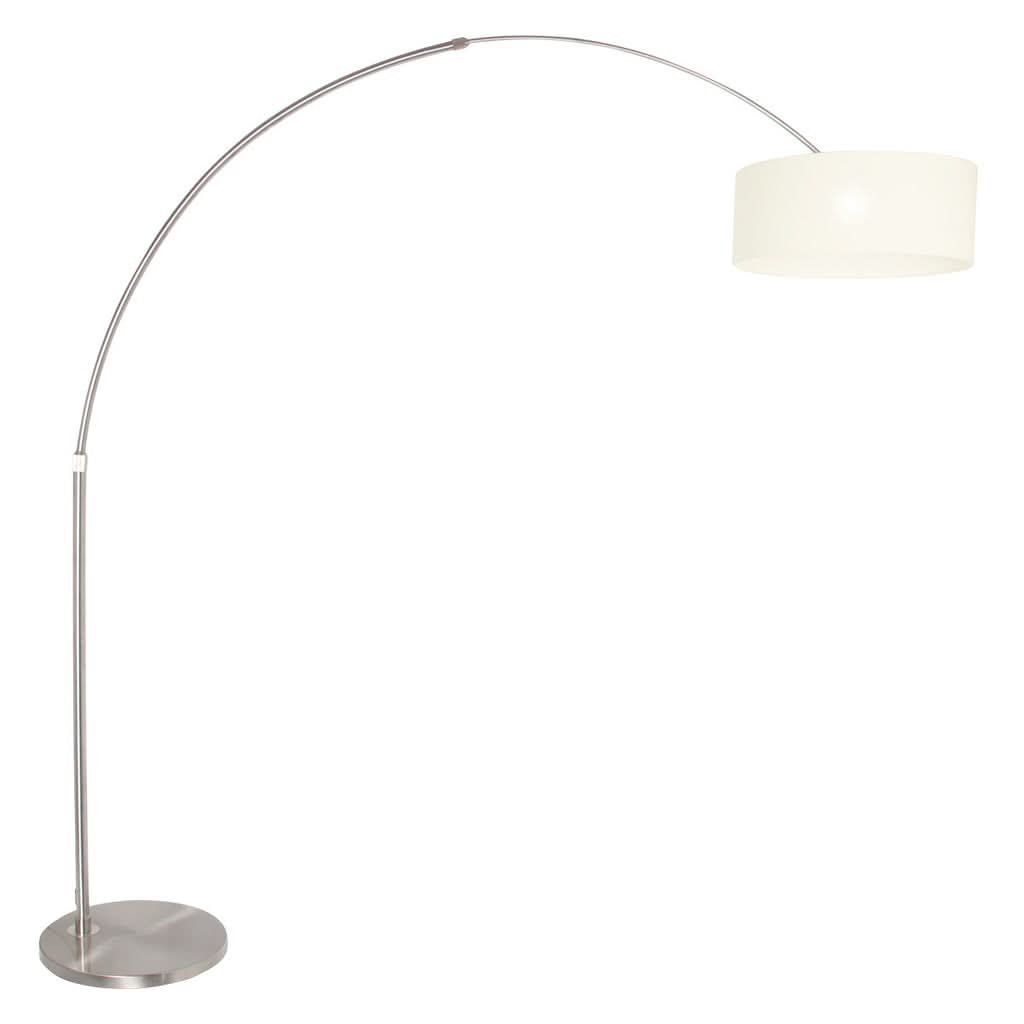 Lampe arquée en acier brossé