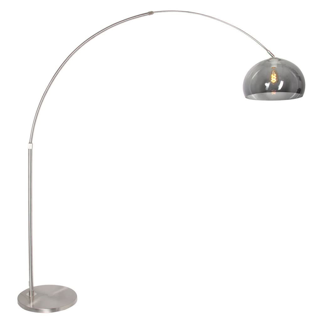 Lampe Arquée Acier Gris