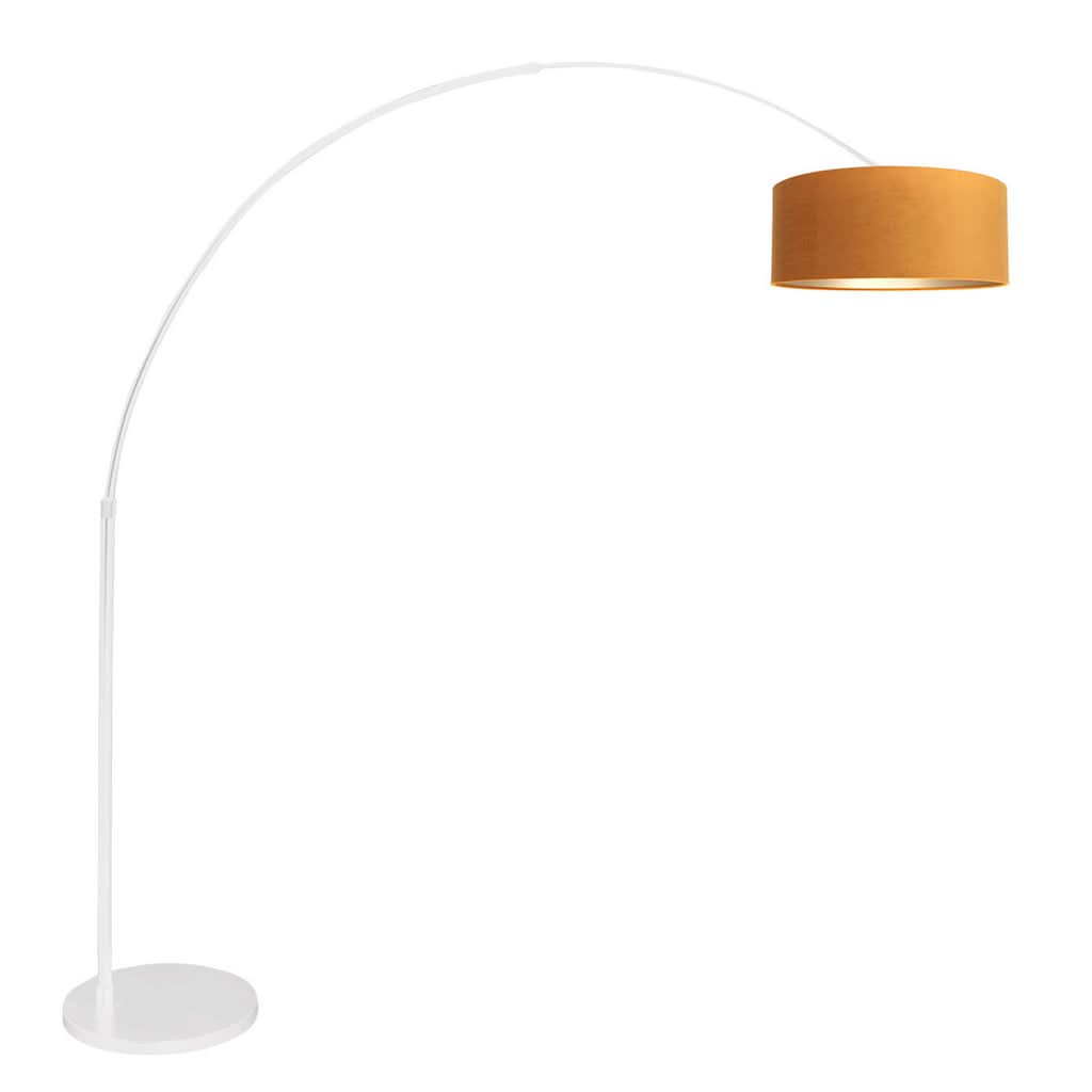 Lampe de sol Sparkled Light 7268W+K1066KS Blanc-Velours Or | Designix - - https://designix.fr