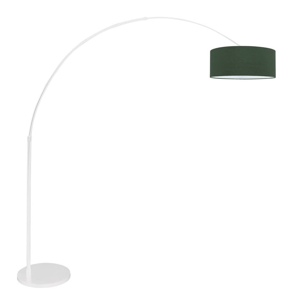 Lampe de sol Sparkled Light 7268W+K1066VS Blanc-Velours Vert | Designix - - https://designix.fr