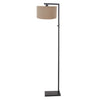 Lampe Sur Pied Métal Noir Lin Gris