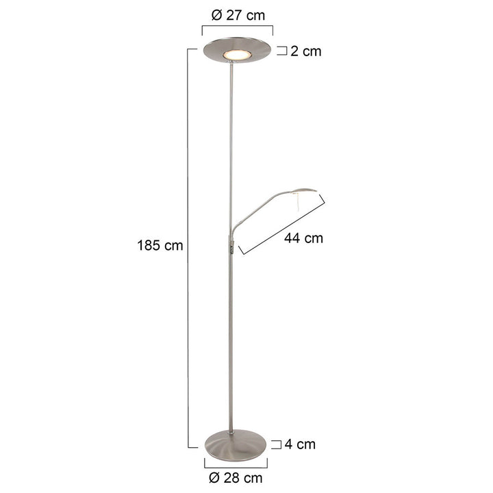 Lampe de sol Zodiac 7972ST en acier | Designix - - https://designix.fr