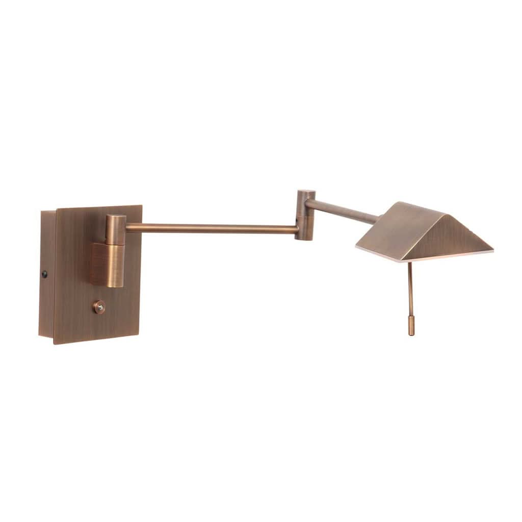 Applique murale USB bronze Retina, vue d'ensemble bras orientable