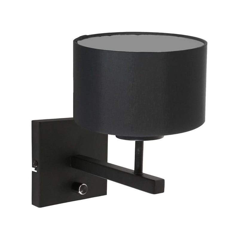 Applique murale Stang 7200ZW Noir + Abat-jour en lin noir