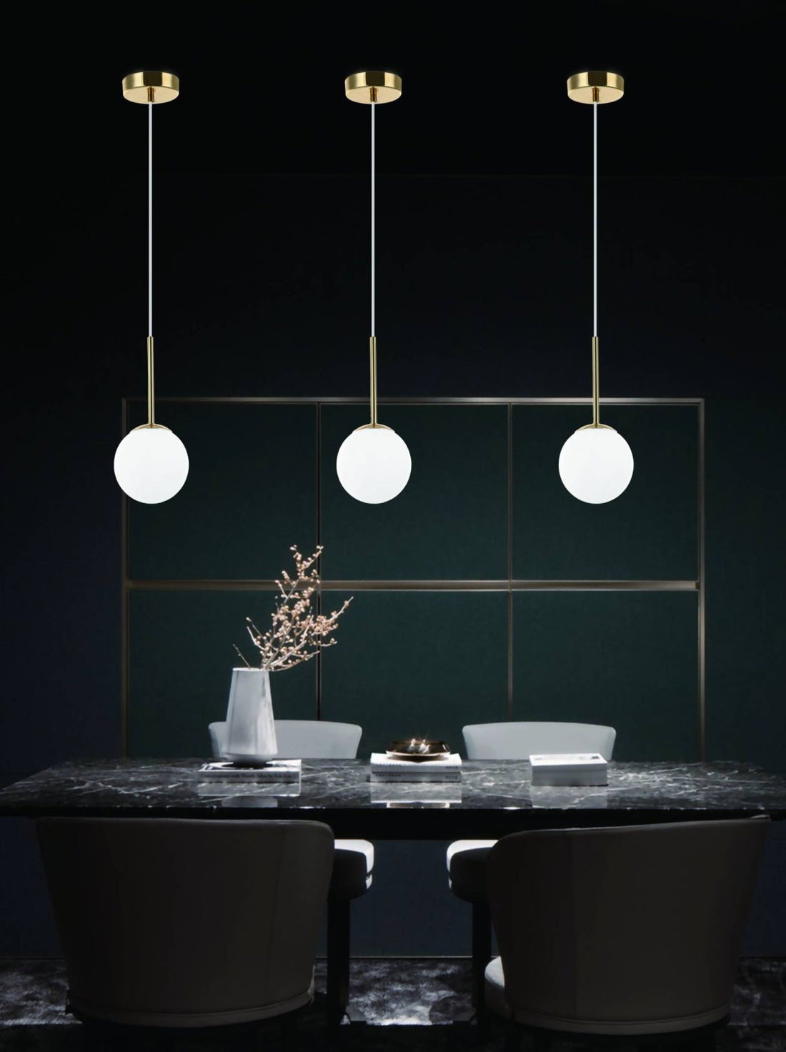 Suspension Bao I, verre, IP44