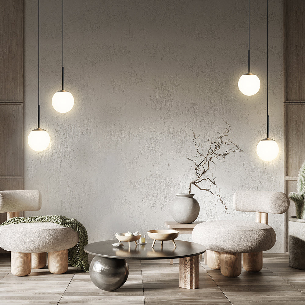 Basic form Suspension luminaire noir