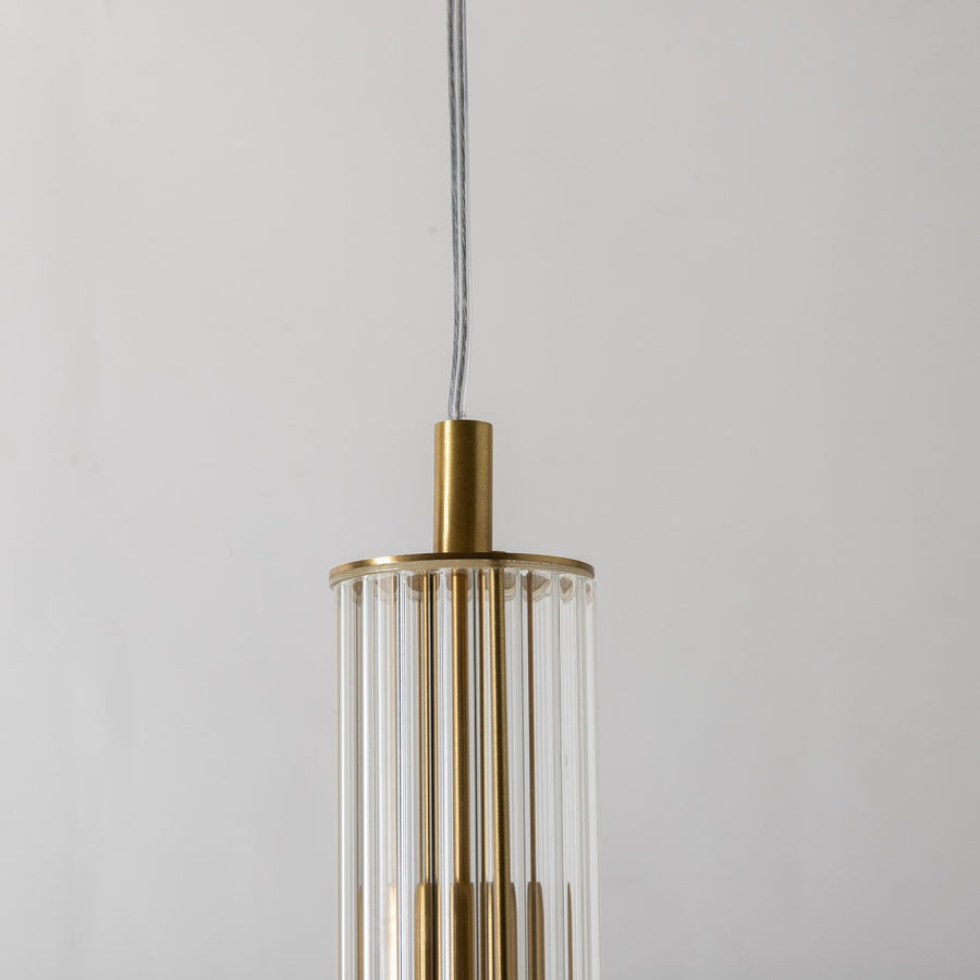 Suspension Aria laiton brossé, verre