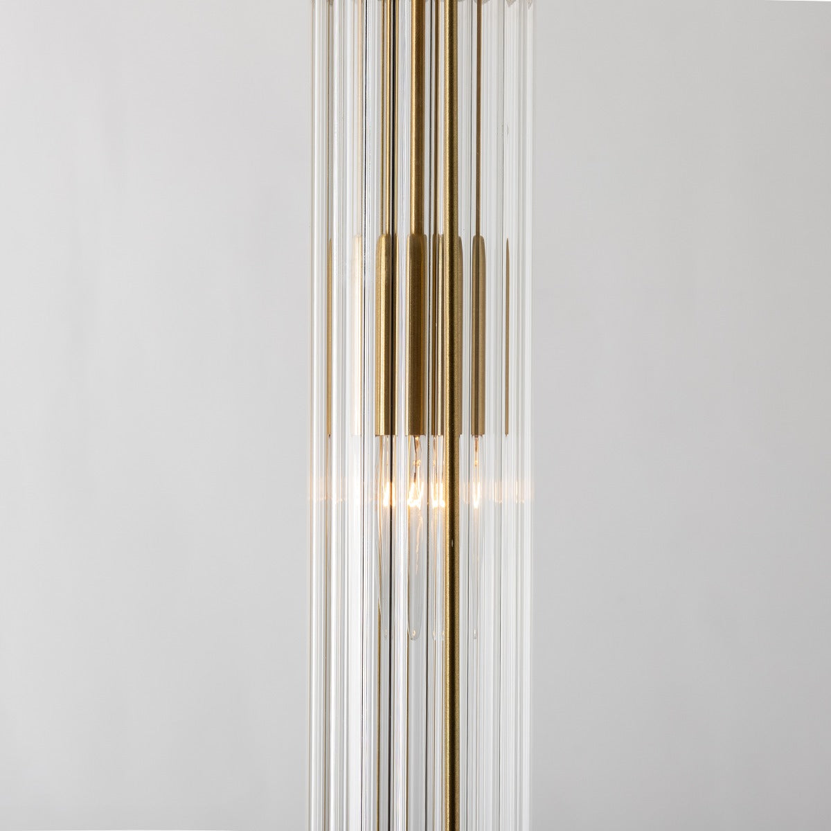 Suspension Aria laiton brossé, verre