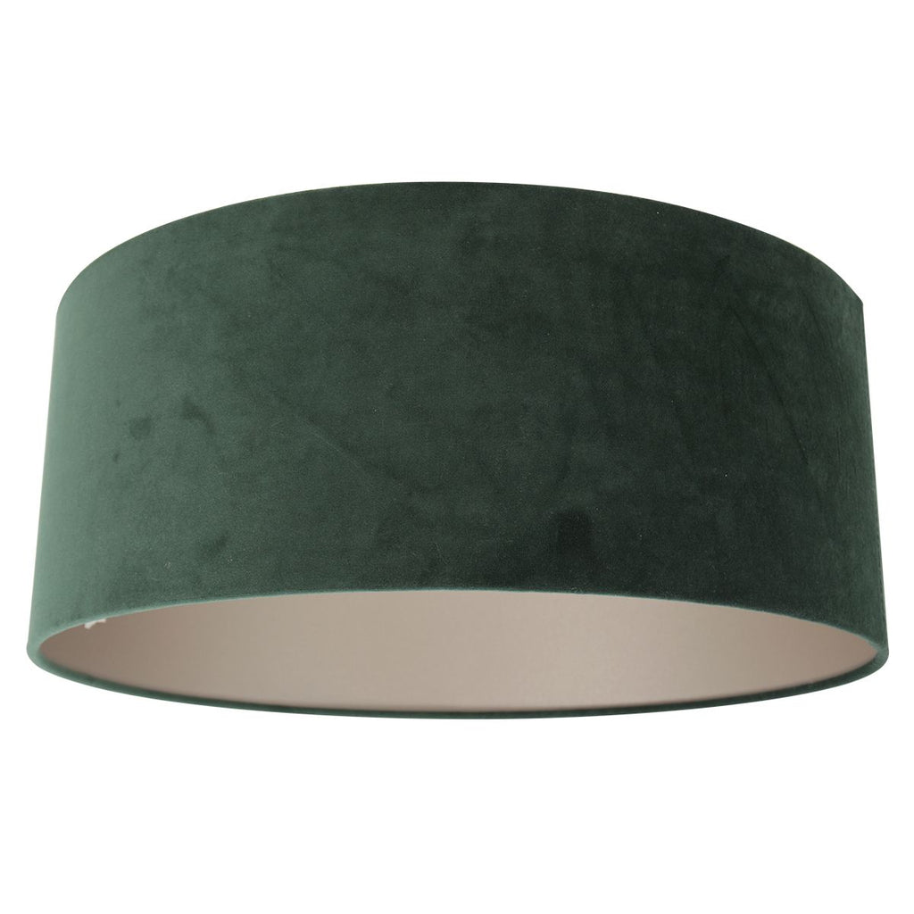 Lampe sur pied noire Stang 3853ZW avec douille E27 et abat-jour en velours vert | Designix - - https://designix.fr