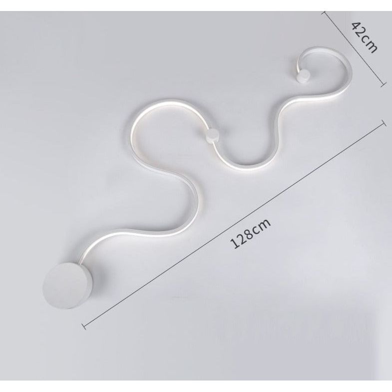 Applique Fer LED Design | Zula - Designix Applique Murale Blanc | 128cm Blanc Chaud