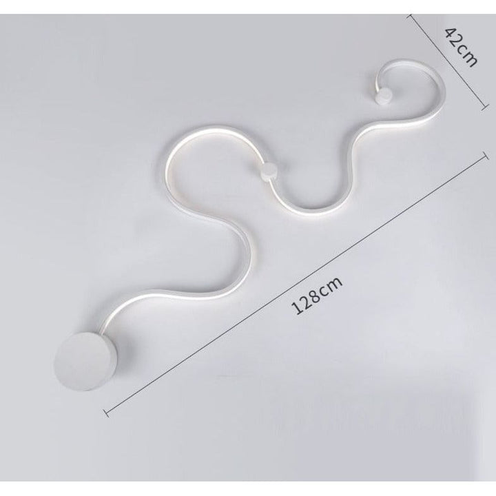 Applique Fer LED Design | Zula - Designix Applique Murale Blanc | 128cm Blanc Chaud