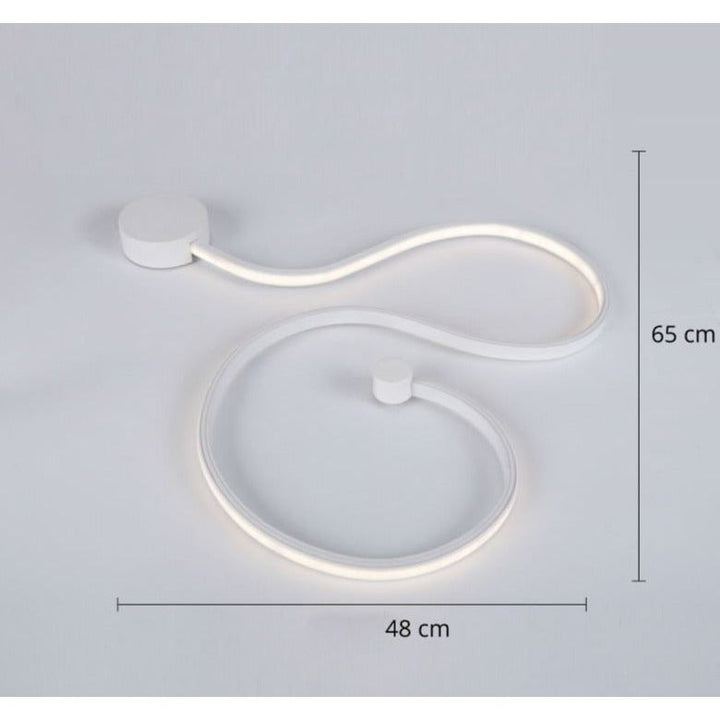 Applique Fer LED Design | Zula - Designix Applique Murale Blanc | 65cm Blanc Chaud