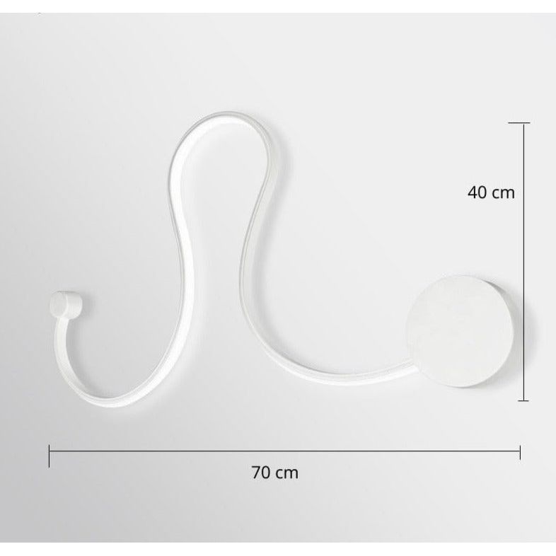 Applique Fer LED Design | Zula - Designix Applique Murale Blanc | 70cm Blanc Chaud