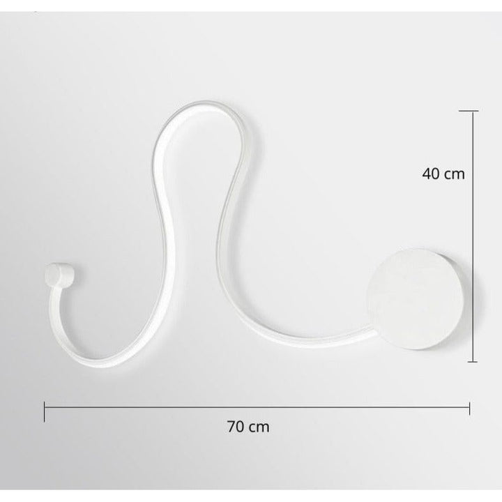 Applique Fer LED Design | Zula - Designix Applique Murale Blanc | 70cm Blanc Chaud