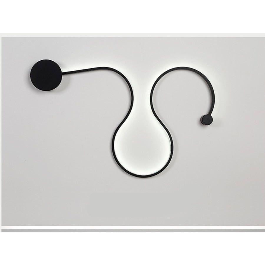 Applique Fer LED Design | Zula - Designix Applique Murale Blanc | 70cm Blanc Chaud