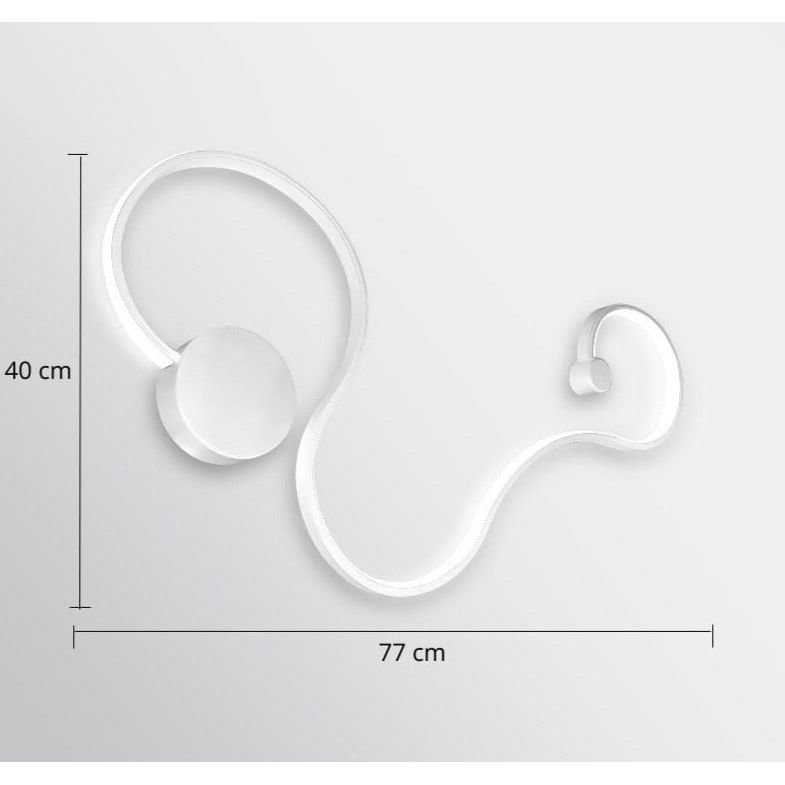 Applique Fer LED Design | Zula - Designix Applique Murale Blanc | 77cm Blanc Chaud