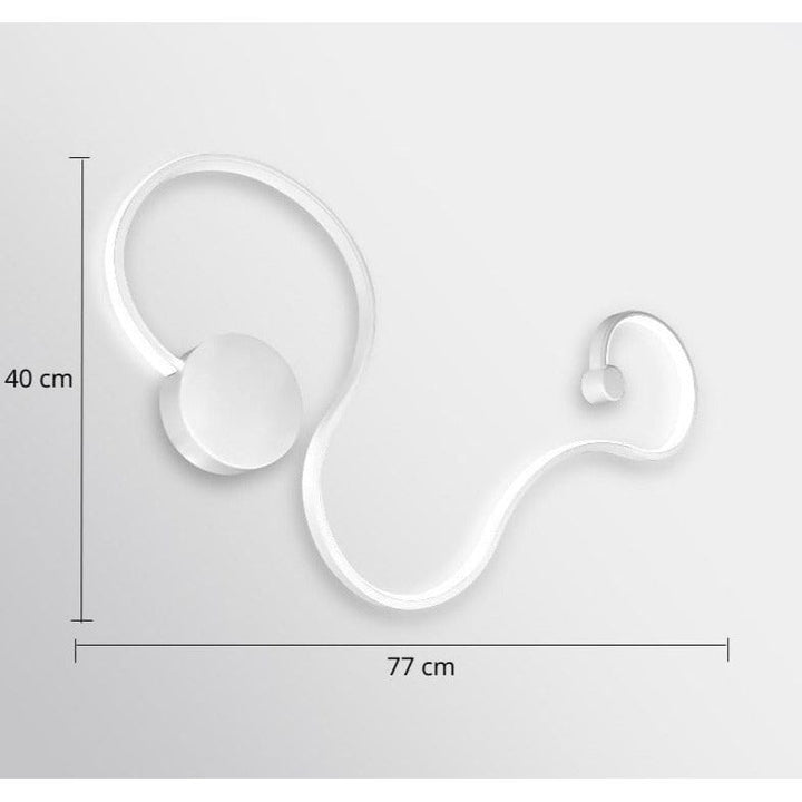 Applique Fer LED Design | Zula - Designix Applique Murale Blanc | 77cm Blanc Chaud