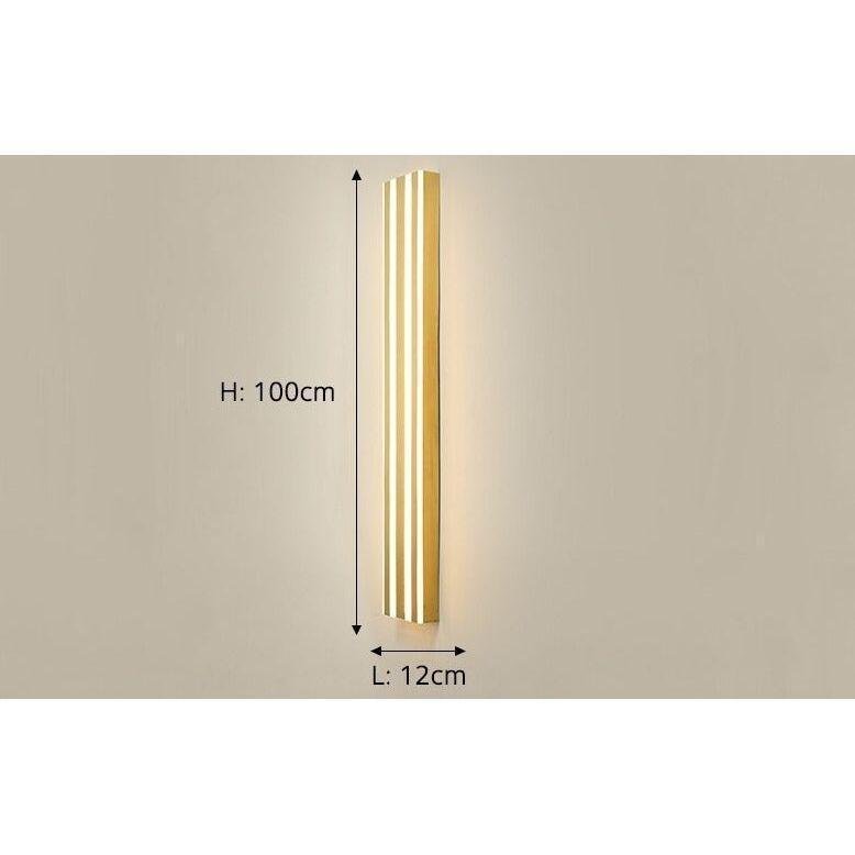 Applique Murale Extérieur | Urbano Brillante - Designix Applique murale extérieur Doré 100cm Blanc Chaud