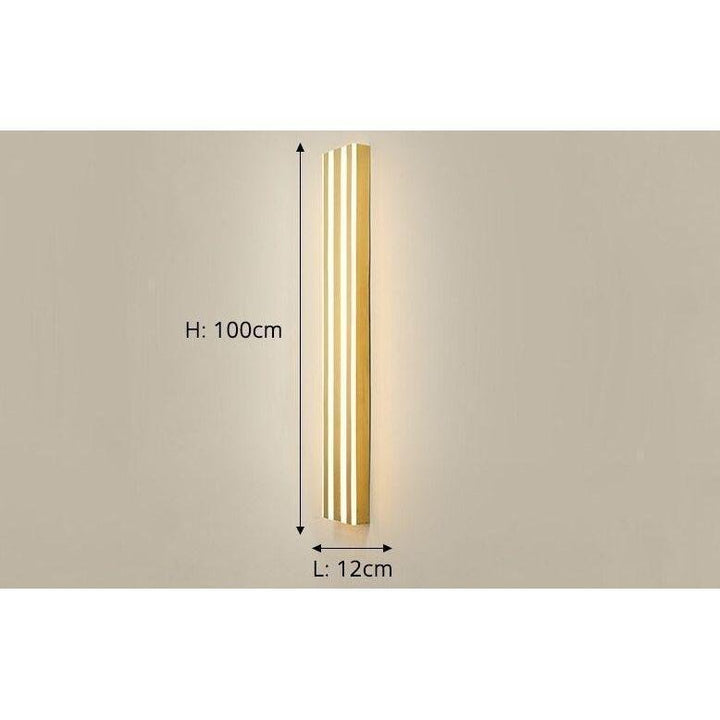 Applique Murale Extérieur | Urbano Brillante - Designix Applique murale extérieur Doré 100cm Blanc Chaud