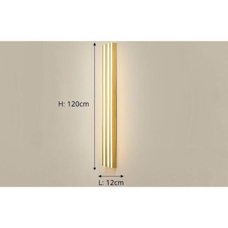 Applique Murale Extérieur | Urbano Brillante - Designix Applique murale extérieur Doré 120cm Blanc Chaud
