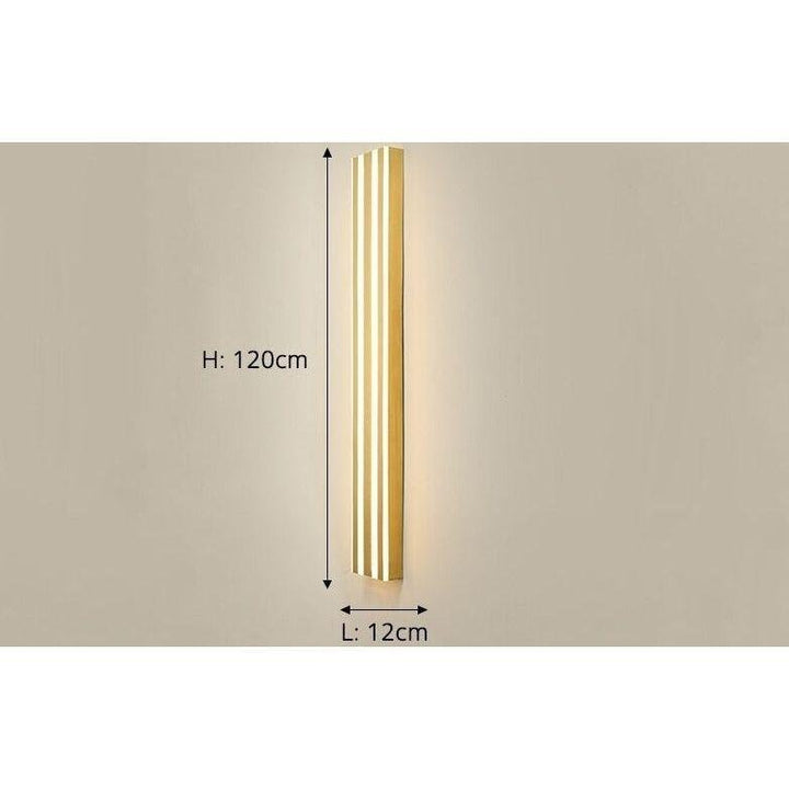Applique Murale Extérieur | Urbano Brillante - Designix Applique murale extérieur Doré 120cm Blanc Chaud