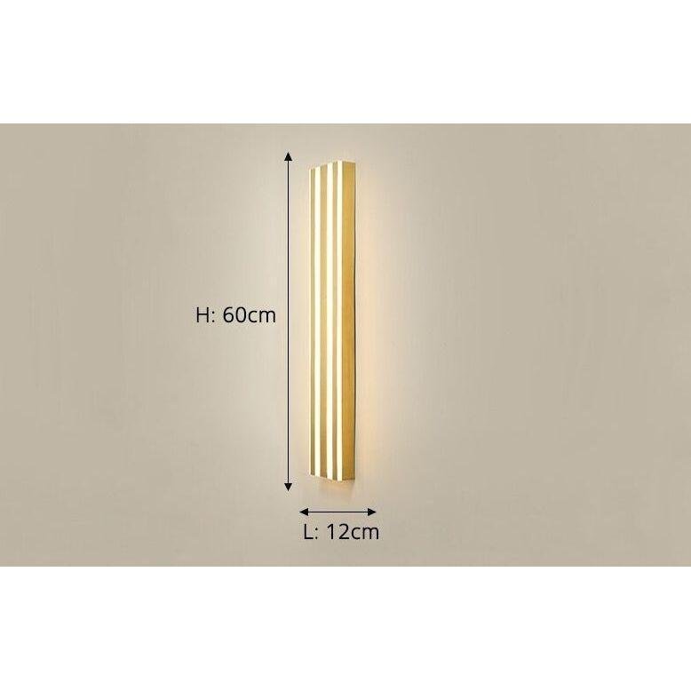 Applique Murale Extérieur | Urbano Brillante - Designix Applique murale extérieur Doré 60cm Blanc Chaud