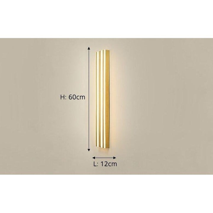 Applique Murale Extérieur | Urbano Brillante - Designix Applique murale extérieur Doré 60cm Blanc Chaud