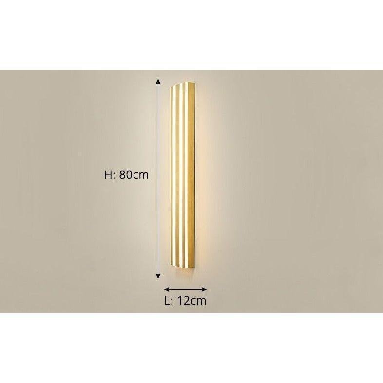 Applique Murale Extérieur | Urbano Brillante - Designix Applique murale extérieur Doré 80cm Blanc Chaud