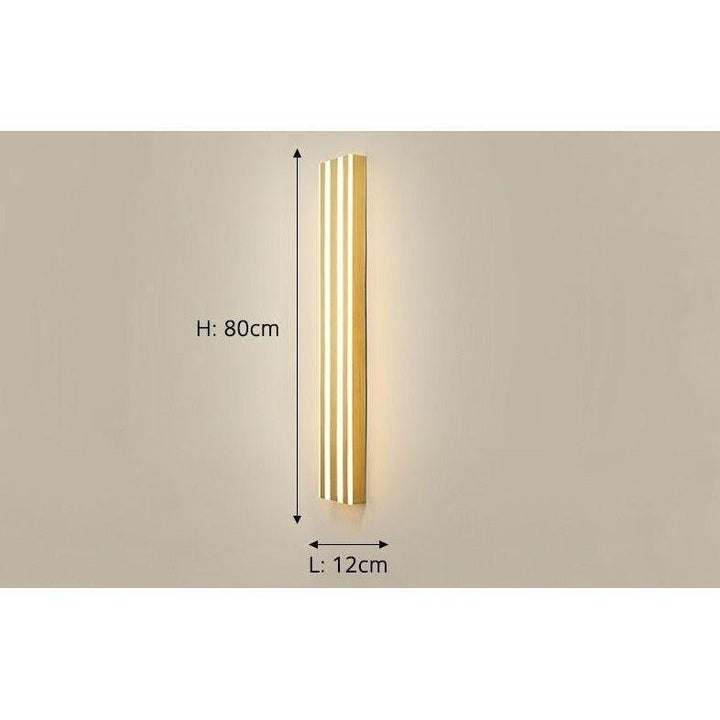 Applique Murale Extérieur | Urbano Brillante - Designix Applique murale extérieur Doré 80cm Blanc Chaud