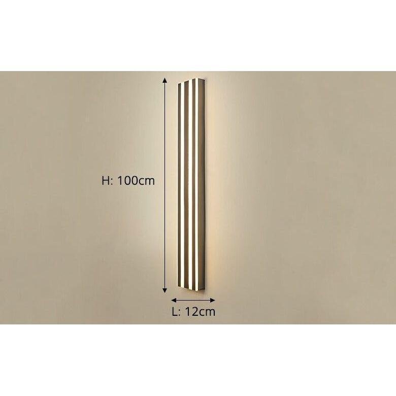 Applique Murale Extérieur | Urbano Brillante - Designix Applique murale extérieur Noir 100cm Blanc Chaud