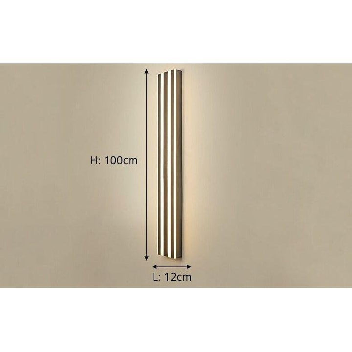 Applique Murale Extérieur | Urbano Brillante - Designix Applique murale extérieur Noir 100cm Blanc Chaud