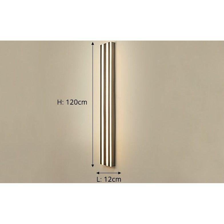 Applique Murale Extérieur | Urbano Brillante - Designix Applique murale extérieur Noir 120cm Blanc Chaud