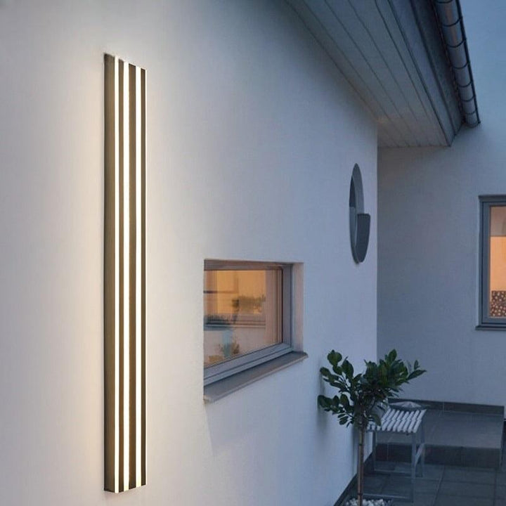 Applique Murale Extérieur | Urbano Brillante - Designix Applique murale extérieur Noir 60cm Blanc Chaud