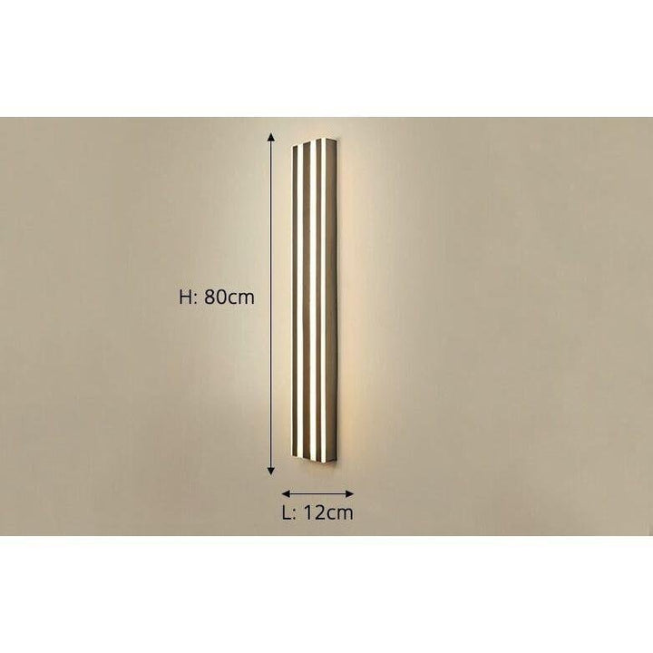 Applique Murale Extérieur | Urbano Brillante - Designix Applique murale extérieur Noir 80cm Blanc Chaud