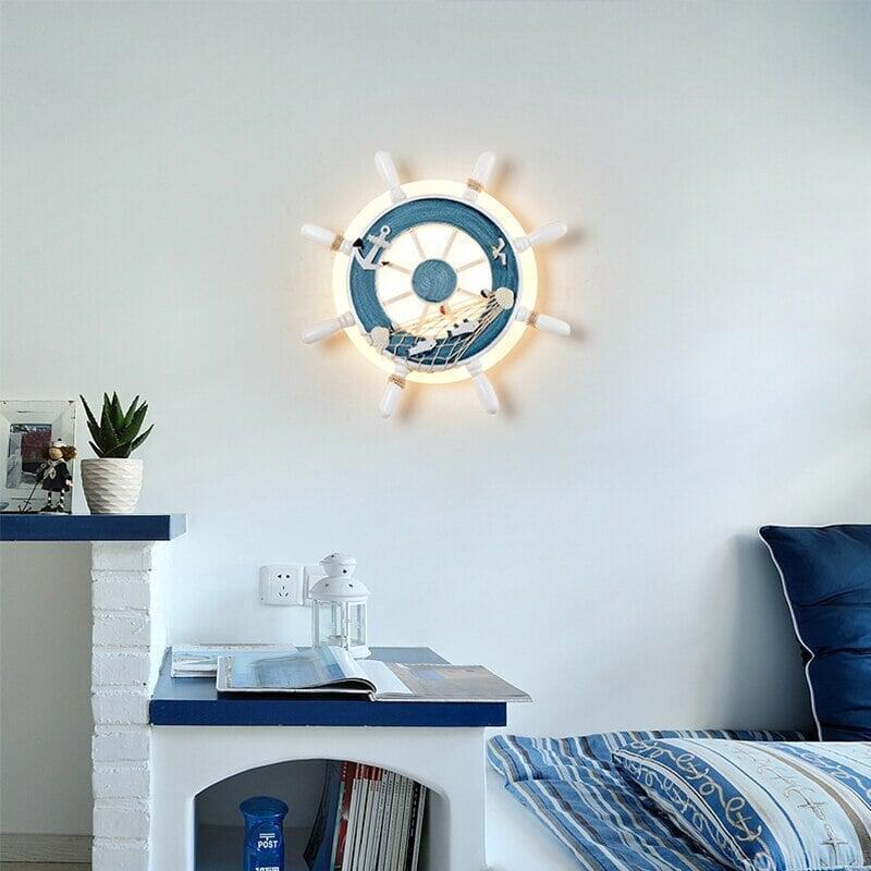 Applique Murale | Gouvernail - Designix Applique Murale Bleu Blanc Chaud