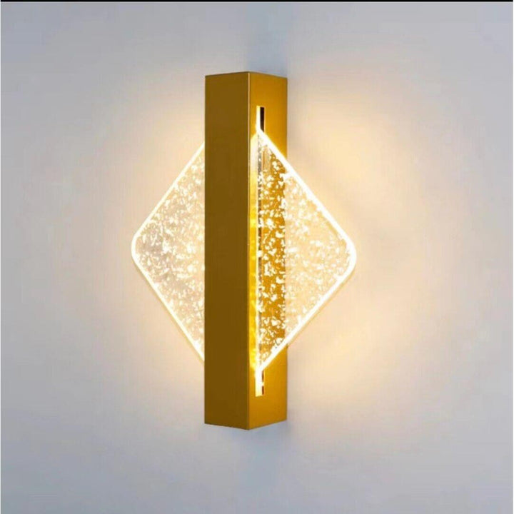 Applique Murale LED | Orbit - Designix Applique Murale Carré | Doré avec Feuille argenté Blanc chaud (2700 - 3500K)
