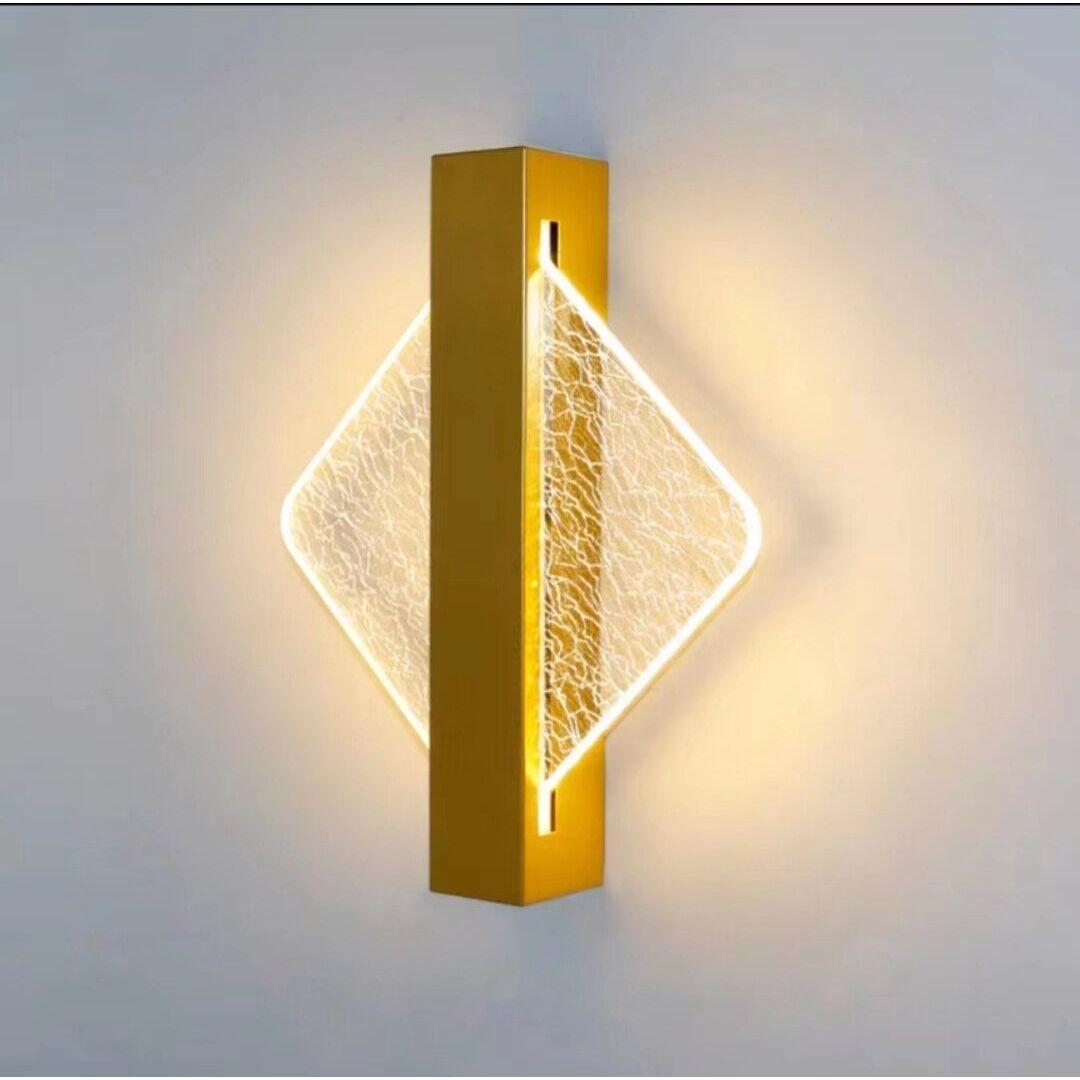 Applique Murale LED | Orbit - Designix Applique Murale Carré | Doré avec Fil argenté Blanc chaud (2700 - 3500K)