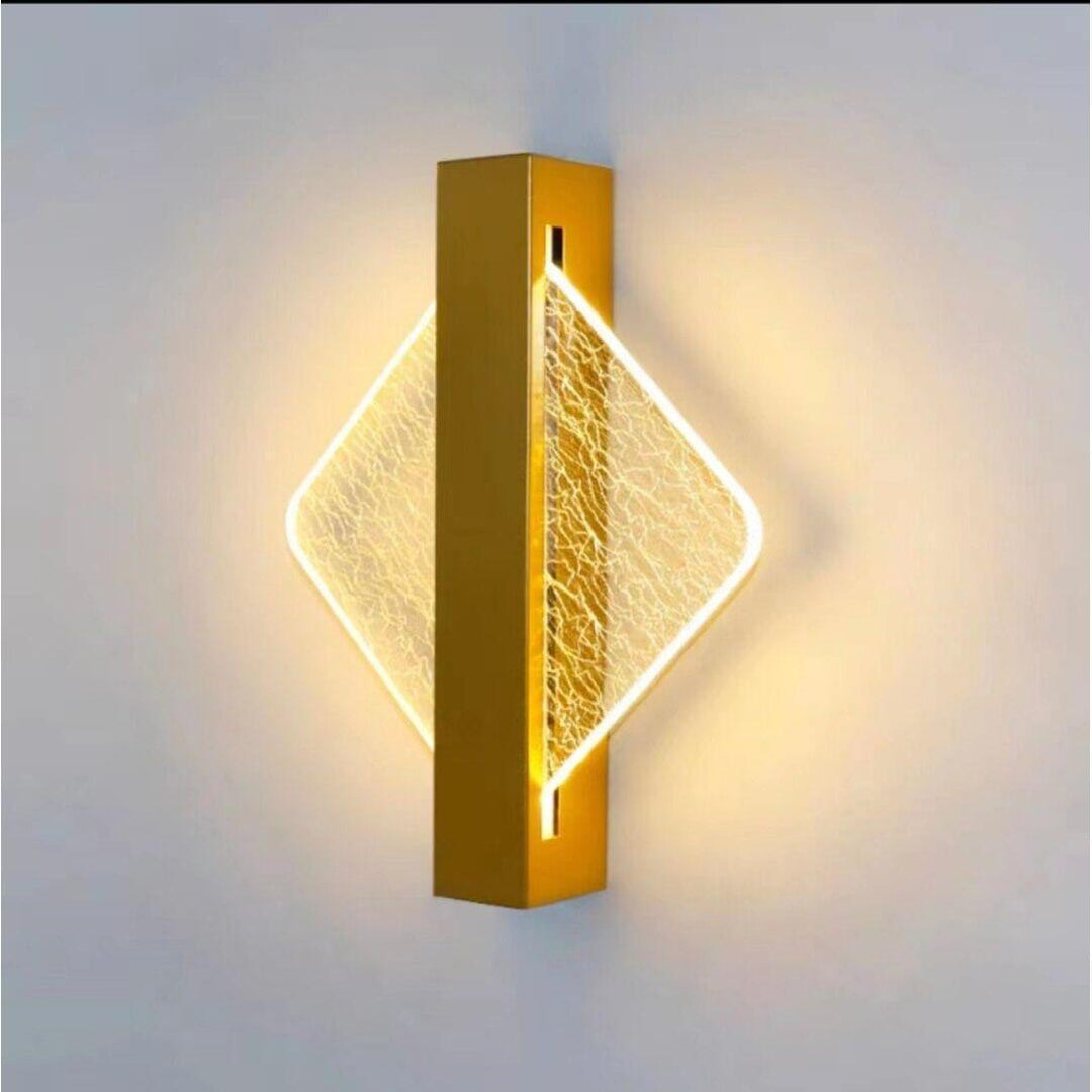 Applique Murale LED | Orbit - Designix Applique Murale Carré | Doré avec Fil doré Blanc chaud (2700 - 3500K)