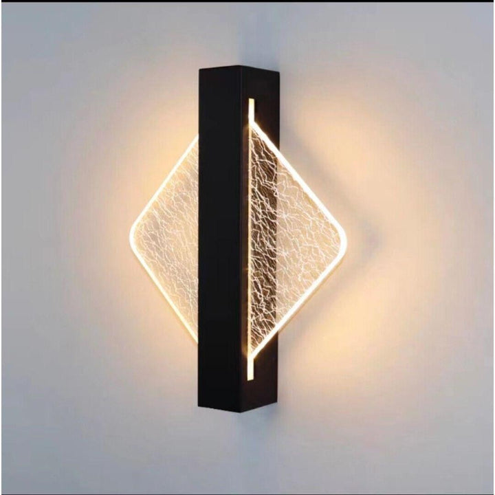 Applique Murale LED | Orbit - Designix Applique Murale Carré | Noir avec Fil argenté Blanc chaud (2700 - 3500K)