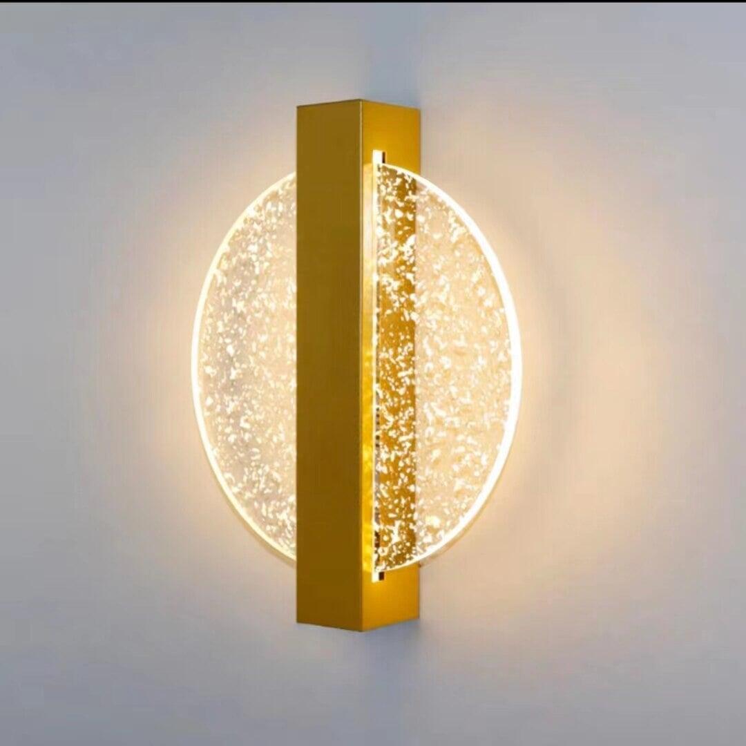 Applique Murale LED | Orbit - Designix Applique Murale Rond | Doré avec Feuille argenté Blanc chaud (2700 - 3500K)
