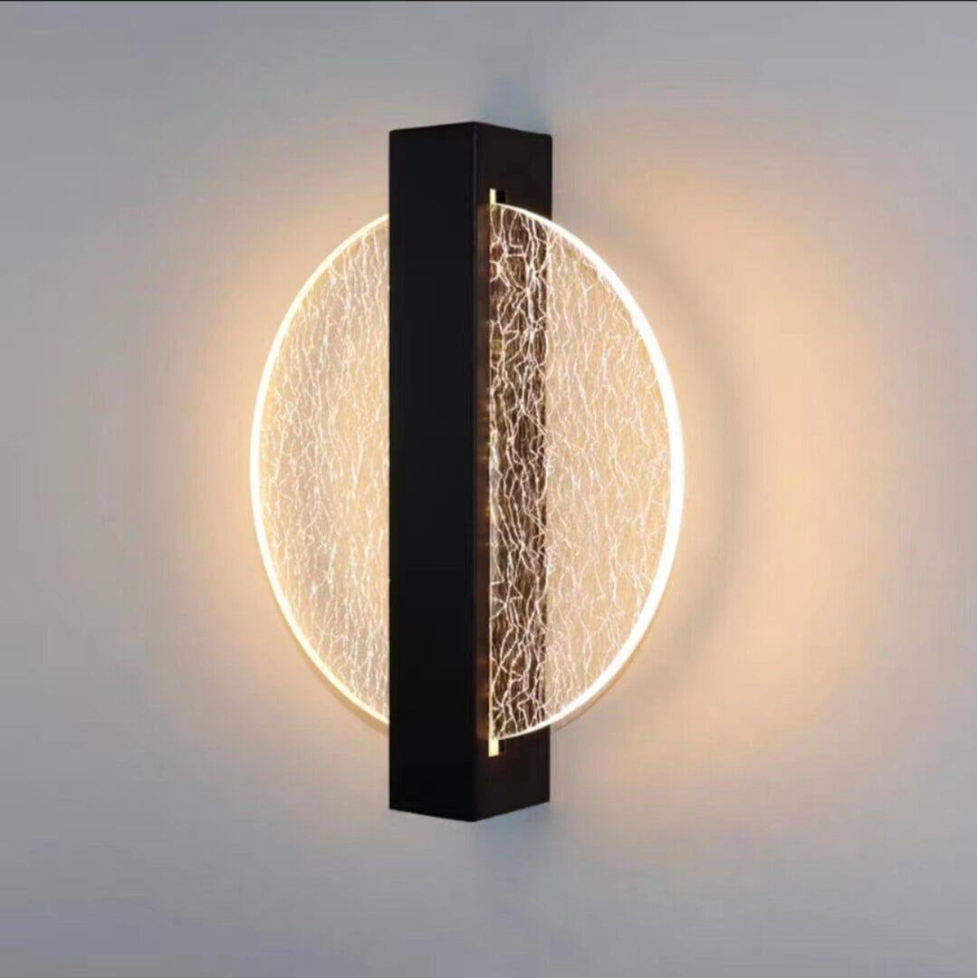 Applique Murale LED | Orbit - Designix Applique Murale Rond | Noir avec Fil argenté Blanc chaud (2700 - 3500K)