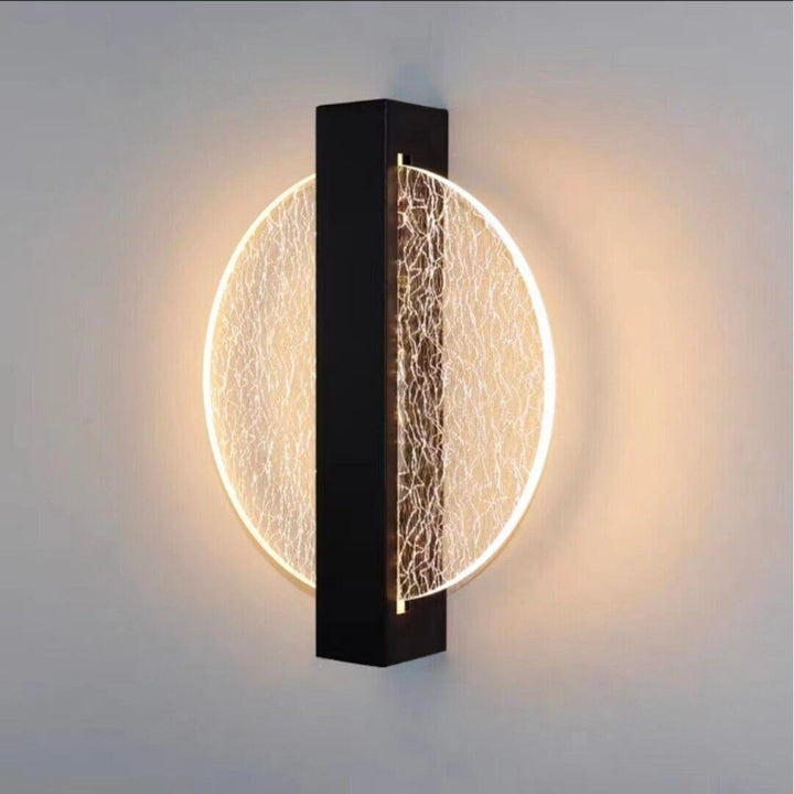 Applique Murale LED | Orbit - Designix Applique Murale Rond | Noir avec Fil argenté Blanc chaud (2700 - 3500K)