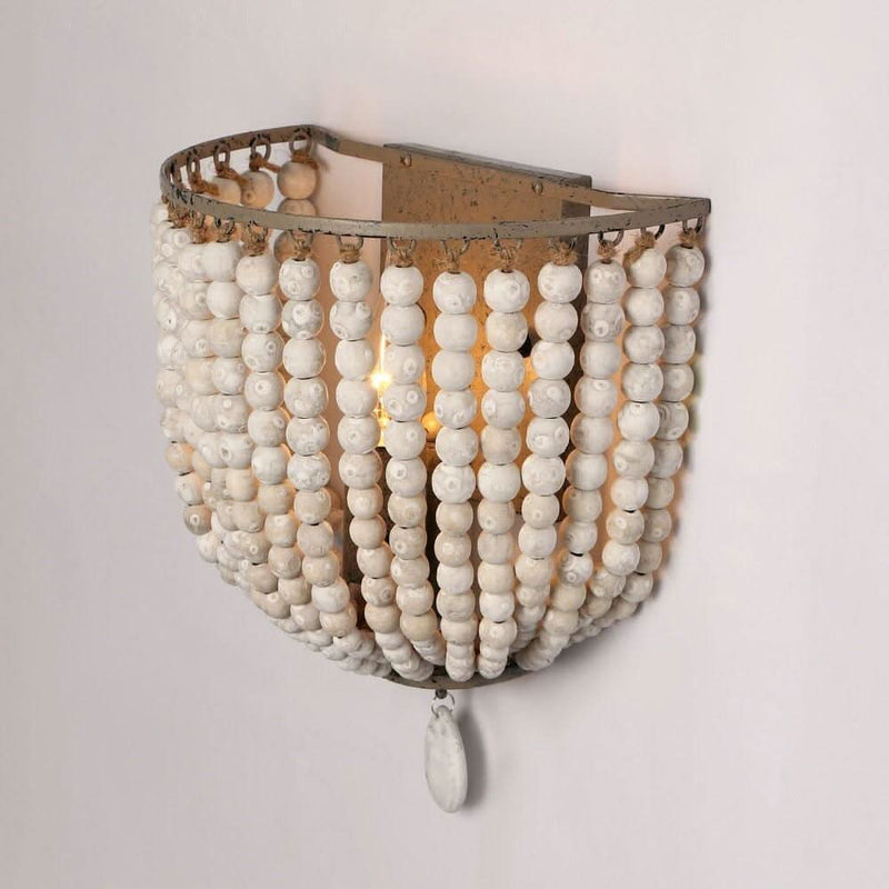Applique Rétro Perles Bois | Rigo