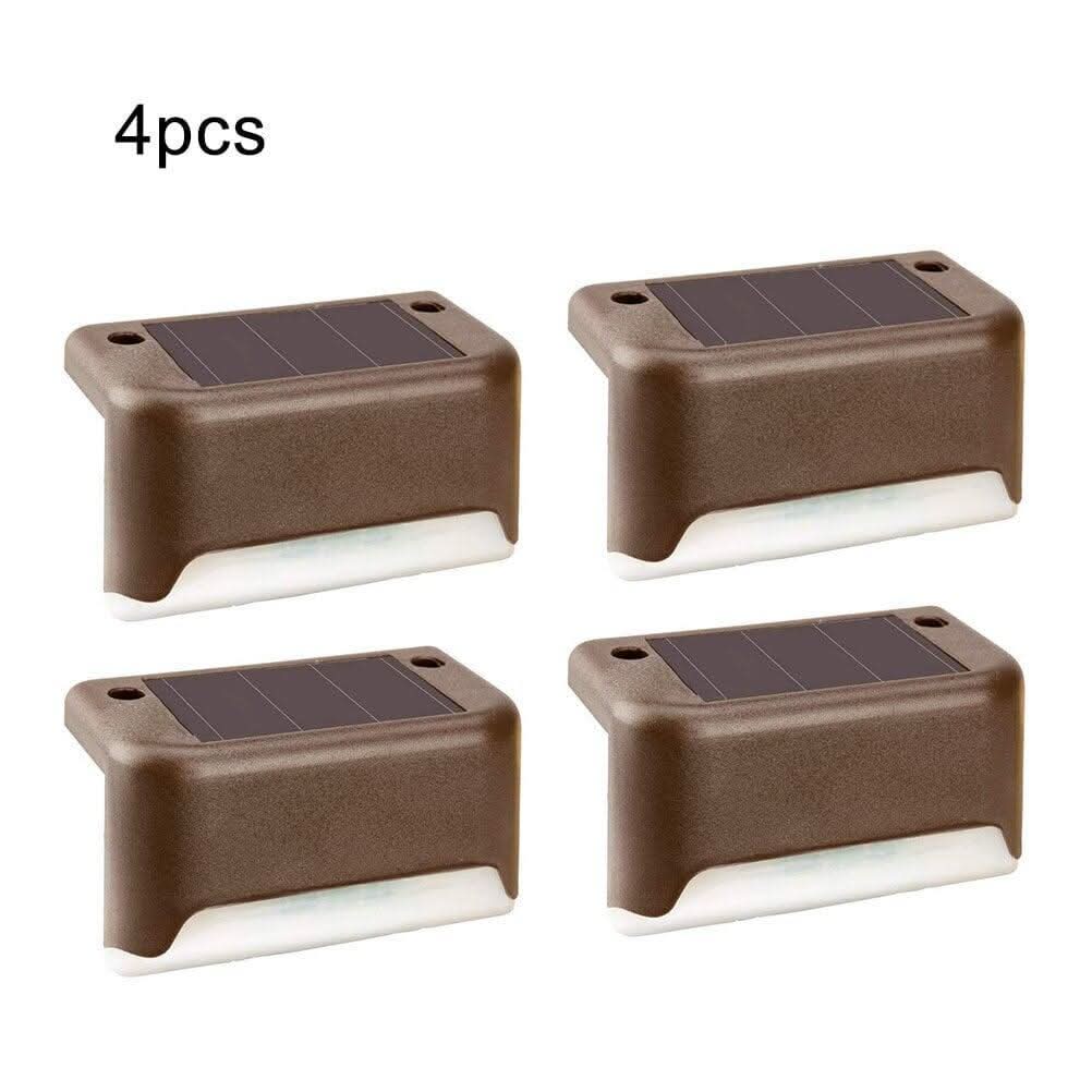 Applique Solaire Exterieur | Nova - Designix Applique murale extérieur Marron 4 pièces Blanc Chaud