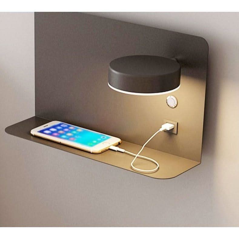 Appliques LED USB Charge | Brio - Designix Applique Murale Blanc | 32x19cm Droit Variable