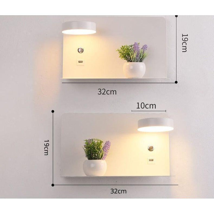 Appliques LED USB Charge | Brio - Designix Applique Murale Duo Blanc Variable