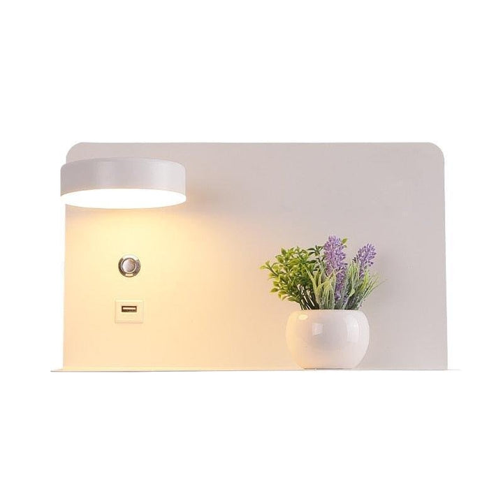 Appliques LED USB Charge | Brio - Designix Applique Murale Noir | 32x19cm Gauche Variable