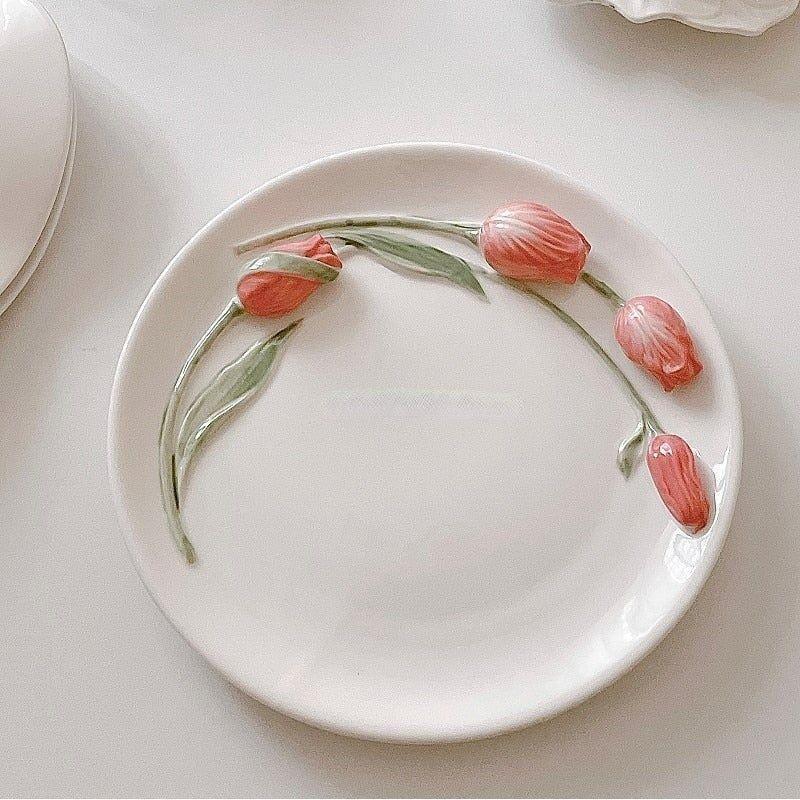 Assiette Dessert Motif Floral | Juno - Designix Assiette